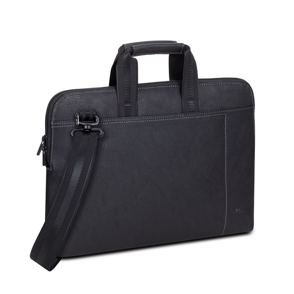 8930 (PU) black slim Laptop bag 15.6