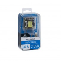 VA4123 TD1 EN wall charger (2 USB /3.4 A), with Micro USB cable